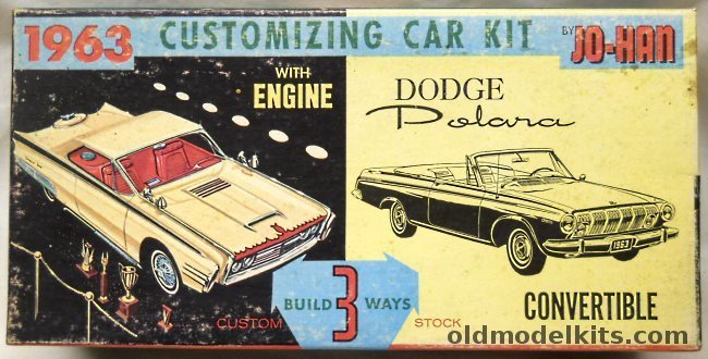 Jo-Han 1/25 1963 Dodge Polara Convertible Customizing Kit - Stock / Custom / Track or Drag, 3563-149 plastic model kit